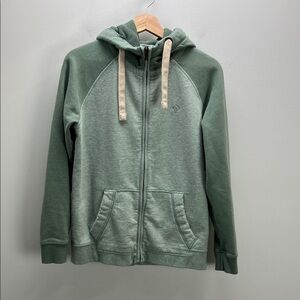 Fatface Full Zip Hoodie Sweatshirt Green Thick Cozy Womens US 8 British Preppy